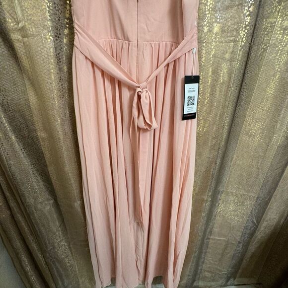 Ever Pretty Light Pink Maxi Tie Back Wedding Guest Bridesmaid Dress NWT Small/4 - Picture 6 of 8